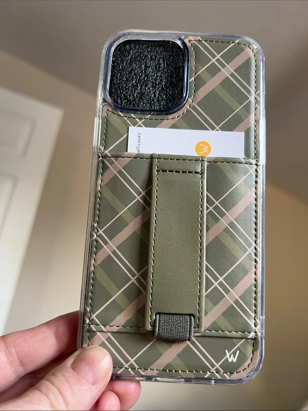 Wall Case “Stars Hollow by Casey Holmes” Green Plaid iPhone 13 Pro Max NWT